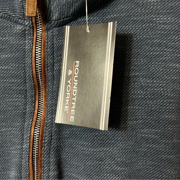 ROUNDTREE & YORKE BLUE LONG SLEEVE MEN SWEATER ZIP UP SIZE 3XT NEW - Picture 7 of 7